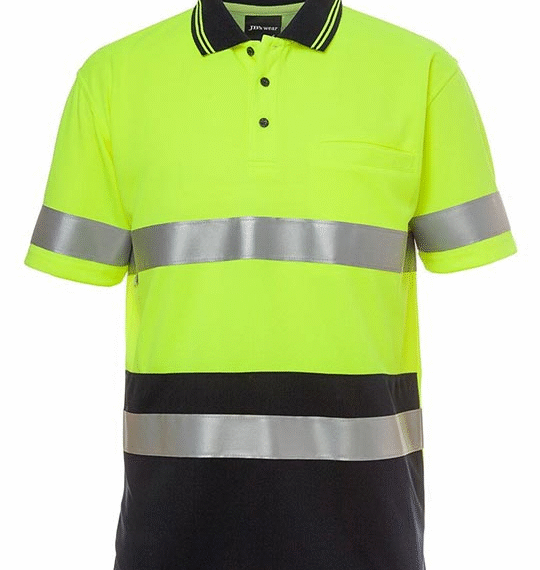 Yellow Navy Polo Short sleeve with Reflector