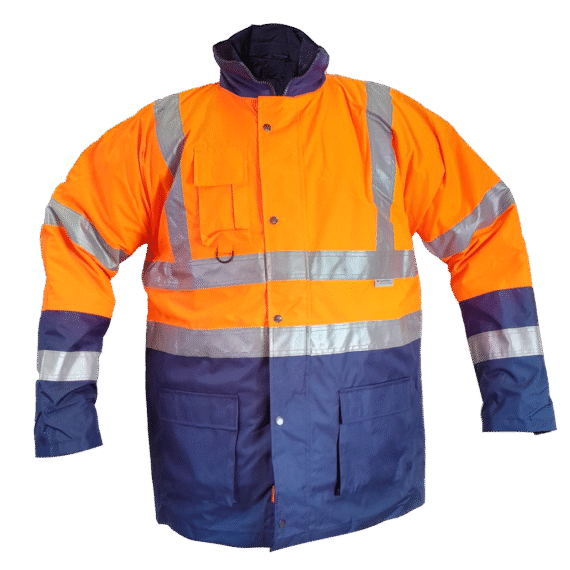 Orange Navy Padded Jacket