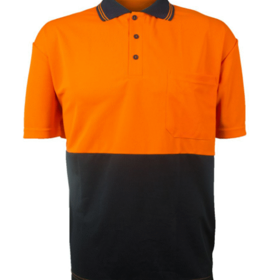 Orange Navy Polo Short Sleeve
