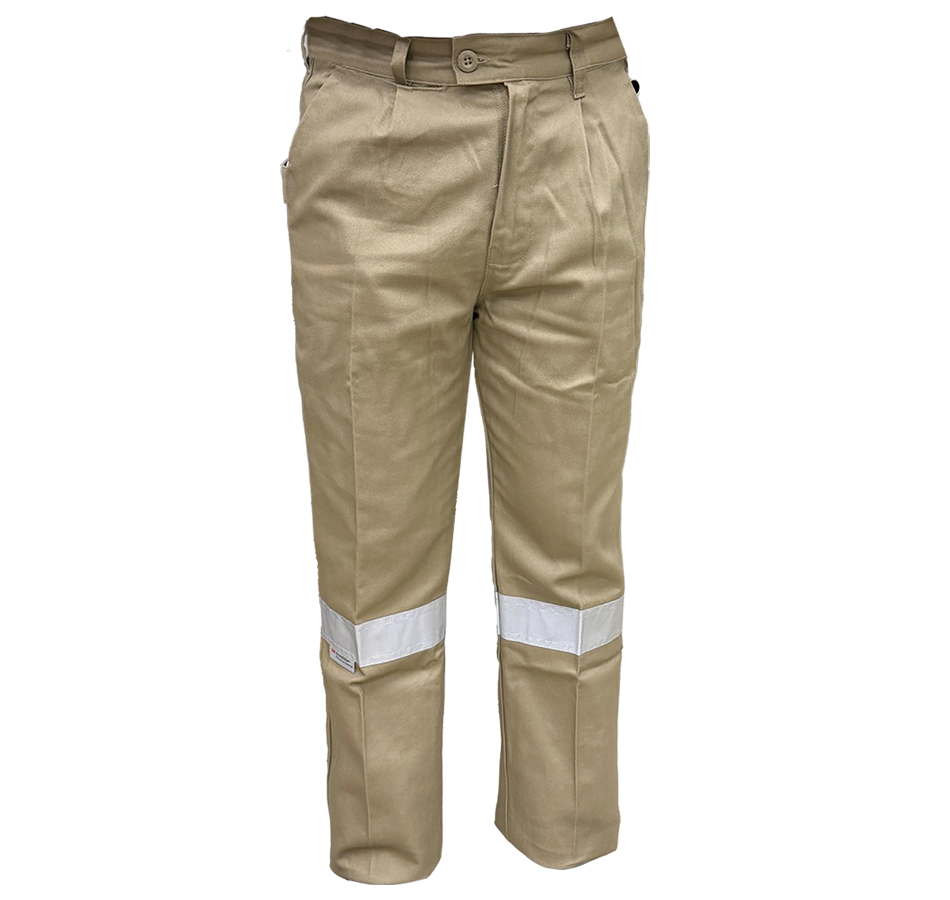 Khaki Trousers With Reflector