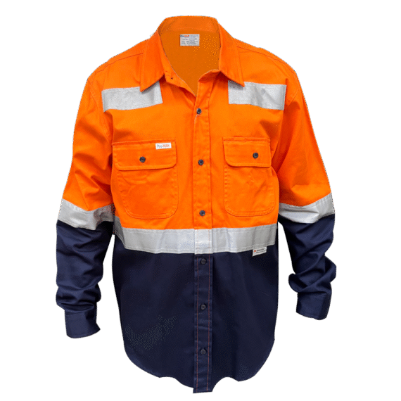 Orange Navy Long Sleeve With Reflector