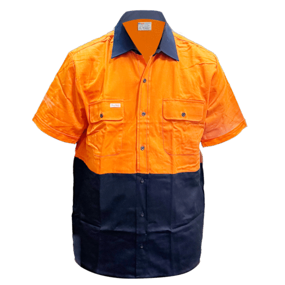 Orange Navy Short Sleeve