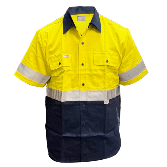 Yellow Navy Short Sleeve With Reflector